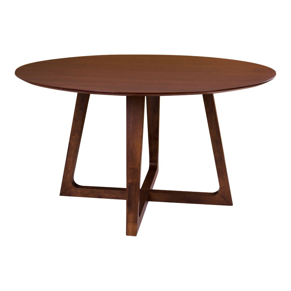 Hellerup – Runder Esstisch, MDF & Walnussfurnier, Ø137 × 76 cm